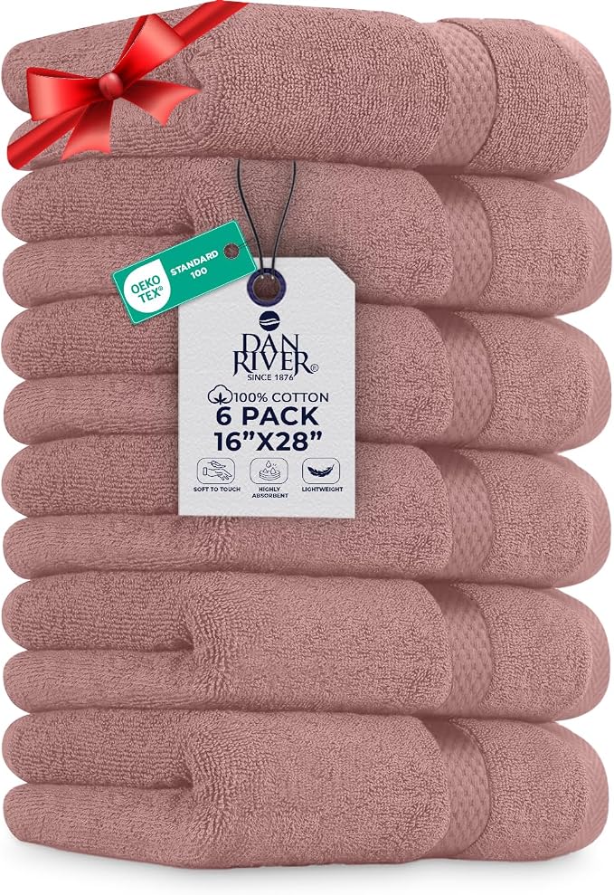 DAN RIVER 6-Pack Premium Hand Towels by DanRiver