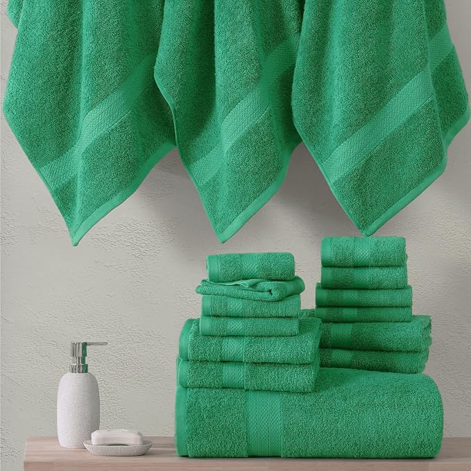 LANE LINEN 100% Ring Spun Cotton Premium Bath Towel Set, 8 Washcloths, 6 Hand - Image 5