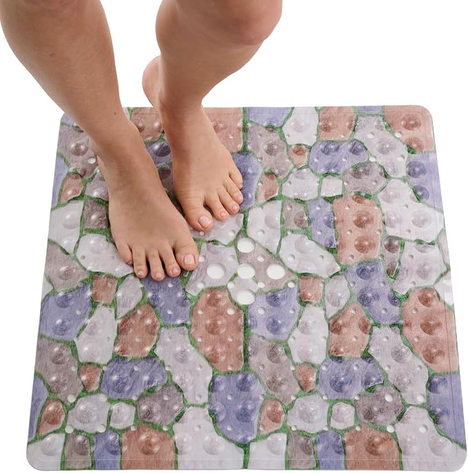 ENKOSI Square Shower Mat 21x21 inch by ENKOSI