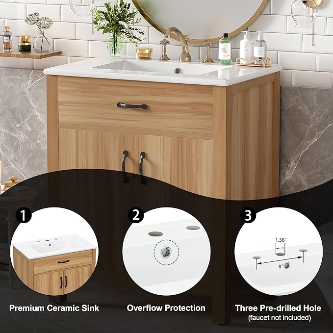 Linique 30" Bathroom Vanity - Image 5