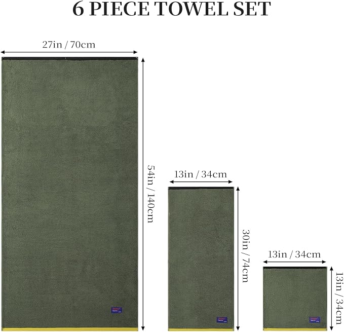 REDKISS 6 Pack Cotton Towel Set - Image 3