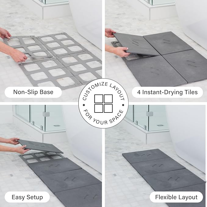 Dorai Home Stone Bath Mat for Bathroom – Large, Quick-Drying, Non-Slip Surface - Image 4