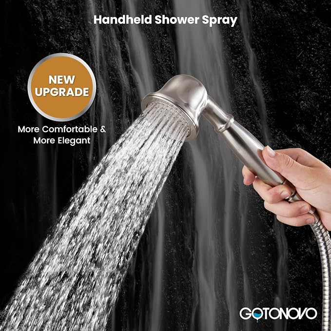 gotonovo Exposed Bathroom Shower System Classic Shower Kit 8 Inch Luxurious - Image 7