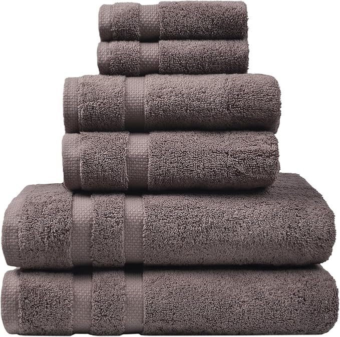 SOFE H&L | Olea Luxury Turkish Cotton Bath Towels Set of 6 : 2 Bath Towels 2 by SOFEHomeLiving