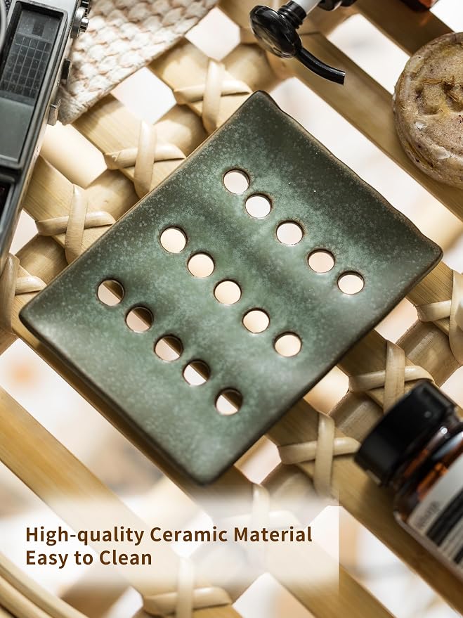 Ceramic Soap Dish with Self Drain - Image 5