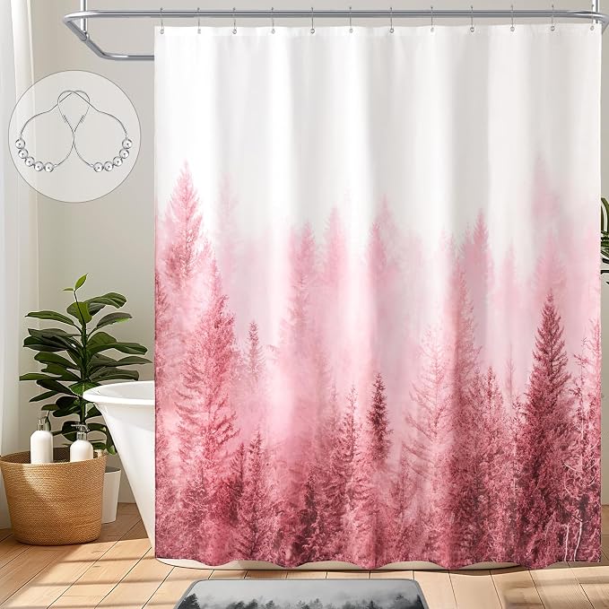 ORTIGIA Pink Shower Curtain by ORTIGIA