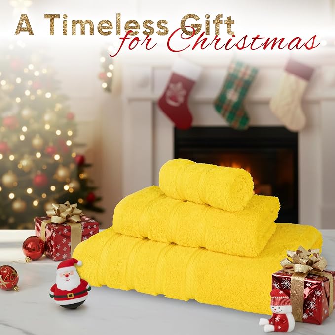 American Soft Linen Premium 3 Piece Towel Set, 1 Bath Towel 1 Hand Towel 1 - Image 2