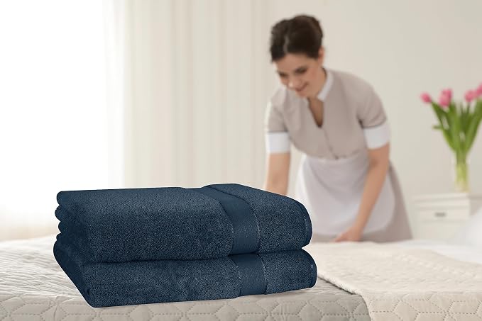 GLAMBURG 700 GSM Premium Cotton 2-Pack Oversized Extra Large Bath Sheet Set - Image 3