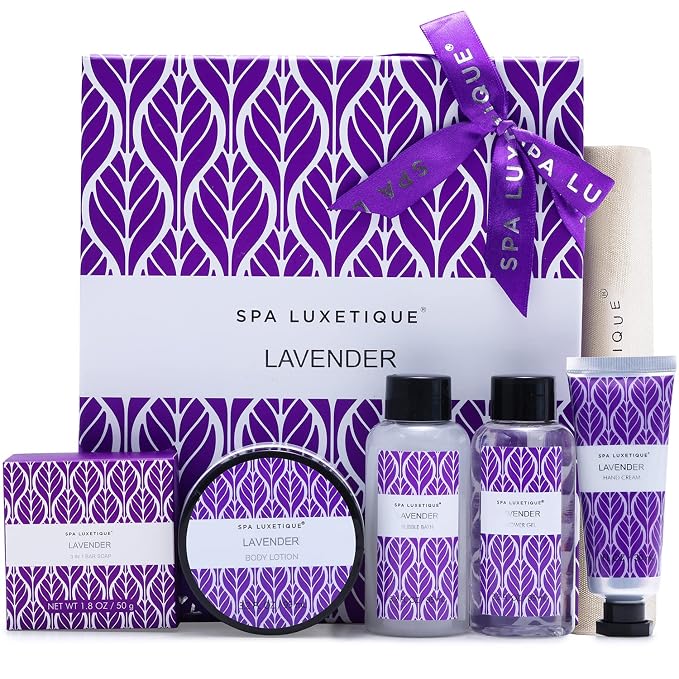 Spa Luxetique Lavender Spa Set, Bath Set by spaluxetique