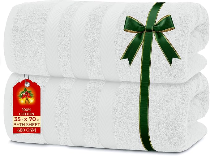 RIVERSIDE Pack of 2 Extra Large Bath Sheets 35 x 70 Inches by RIVERSIDE