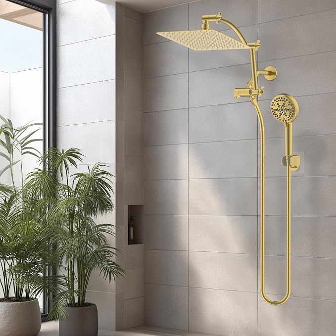 Hibbent All Metal Shower Head, Handheld Showerhead Combo - Image 8