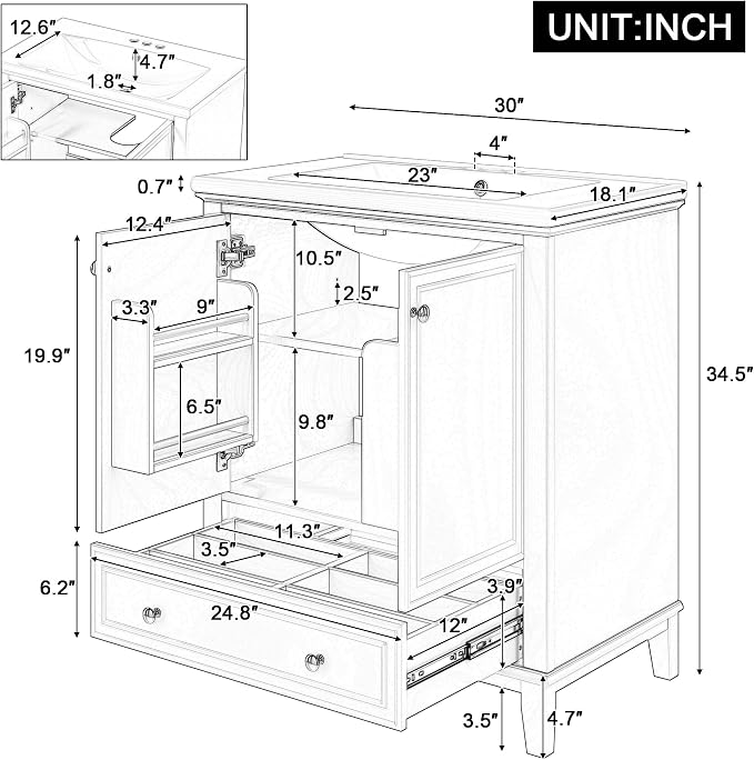 Favfurish 30" Bathroom Vanity - Image 10