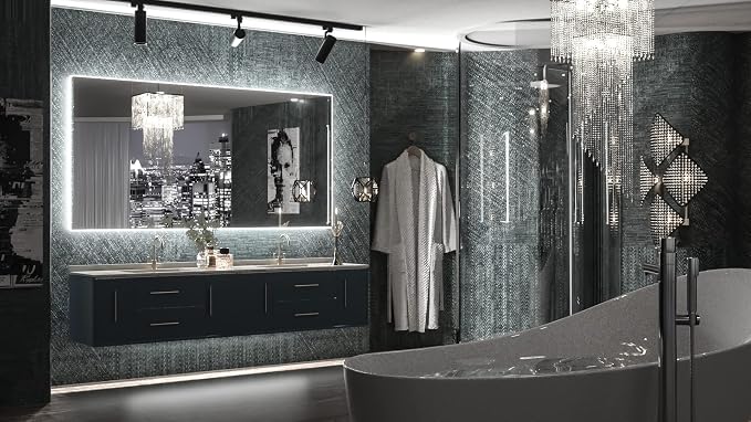 TETOTE 48 x 24 LED Backlit Bathroom Mirror - Image 2
