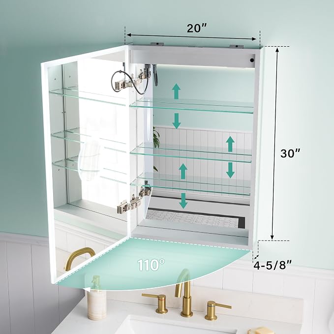 WELLFOR 20" X 30" Medicine Cabinet - Image 2