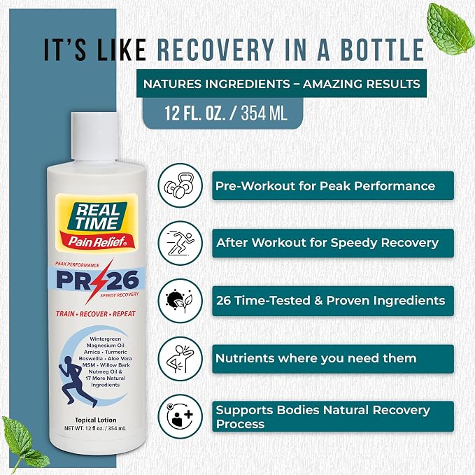 PR-26 by Real Time 12 fl oz Recovery Topical Lotion - Image 2