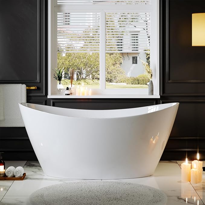 Empava Freestanding Bathtub, Acrylic Soaking Tub by Empava