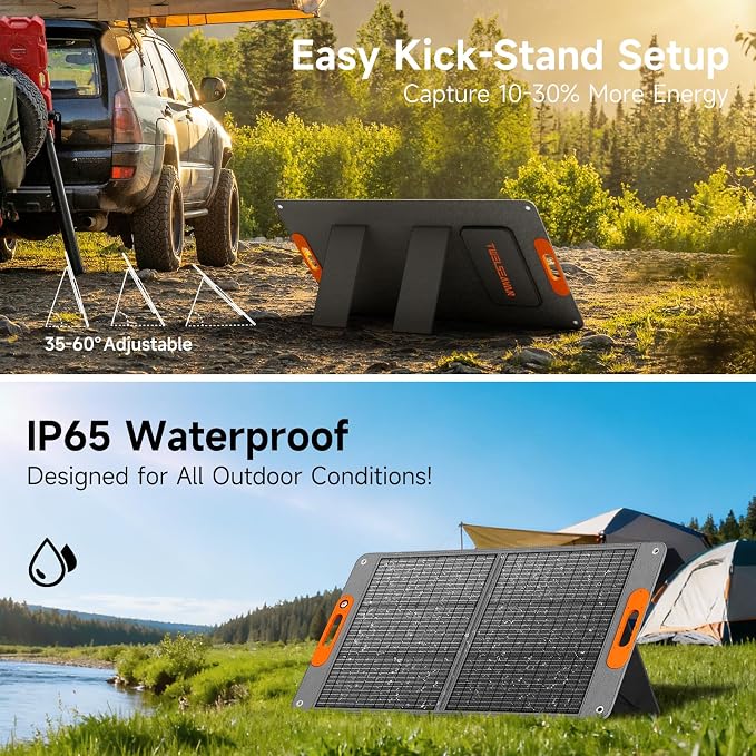 100W Portable Solar Panel for Power Station, 24% High Efficiency ETFE Foldable - Image 5