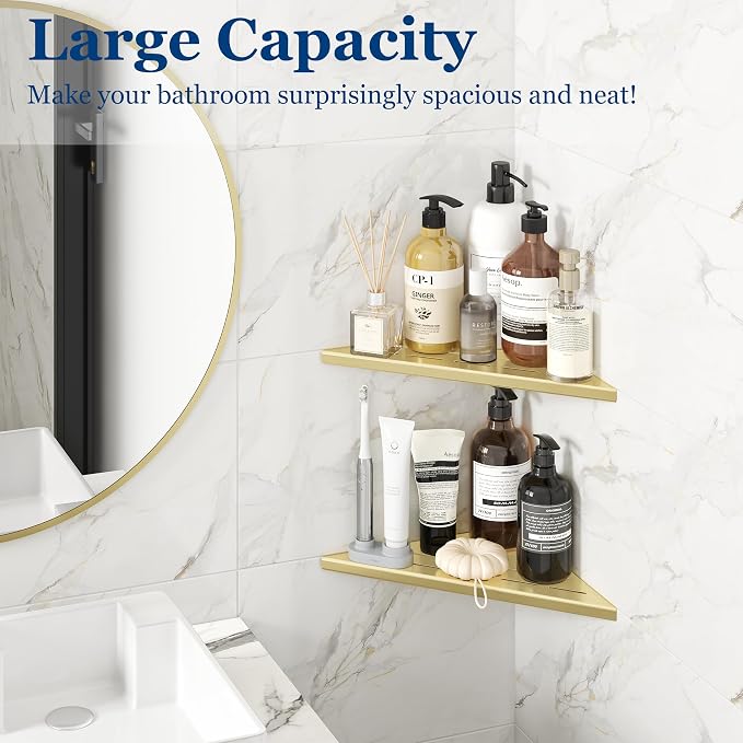 Corner Shower Shelves, 10” Recessed Tile Shower Shelf, 304 Stainless Steel - Image 4