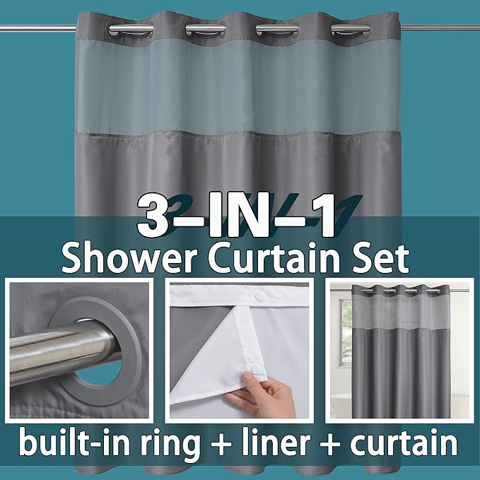 Conbo Mio No Hook Shower Curtain - Image 3
