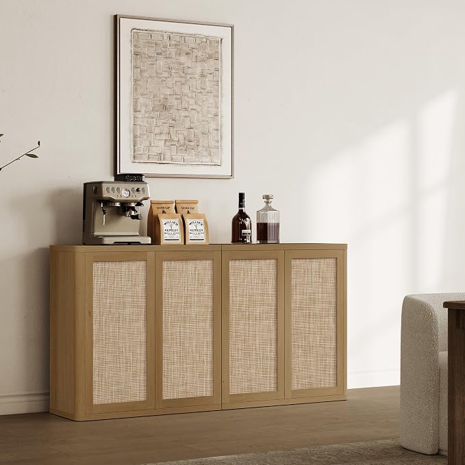 SICOTAS Rattan Buffet Sideboard - Image 7