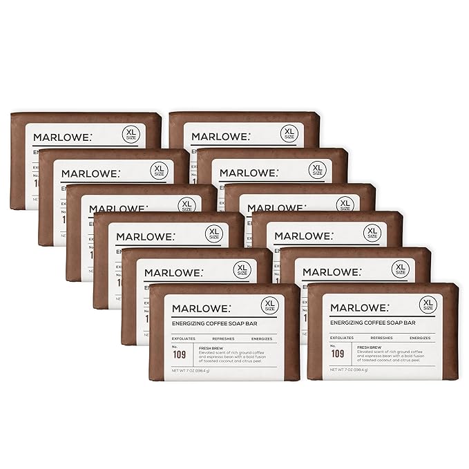 MARLOWE. No. 109 Coffee Bar Soap 7 oz – Exfoliating Body Scrub by MARLOWE.