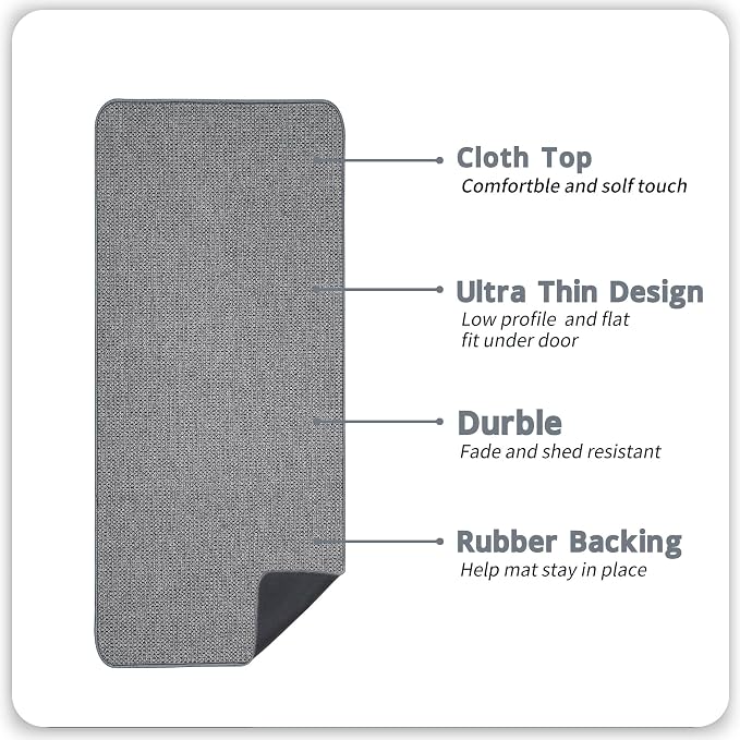Bath Mat, Ultra Thin Bathroom Runner Rugs, Large Bath Mats - Image 2