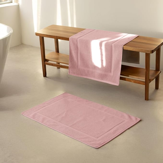 SALBAKOS 100% Turkish Cotton Bath Mat Set 2-Piece - Image 2