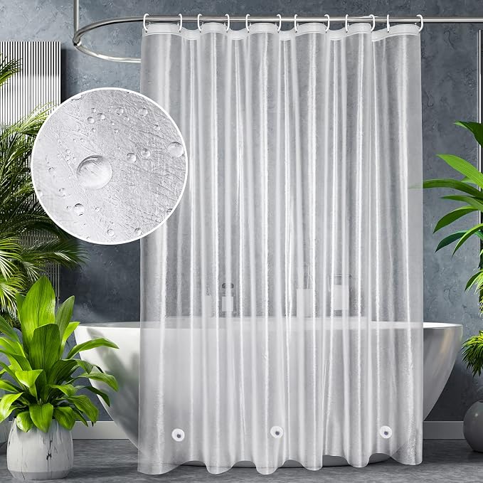 UFRIDAY Frosted Shower Stall Liner 36x72 Inch, EVA Plastic Waterproof Shower by UFRIDAY