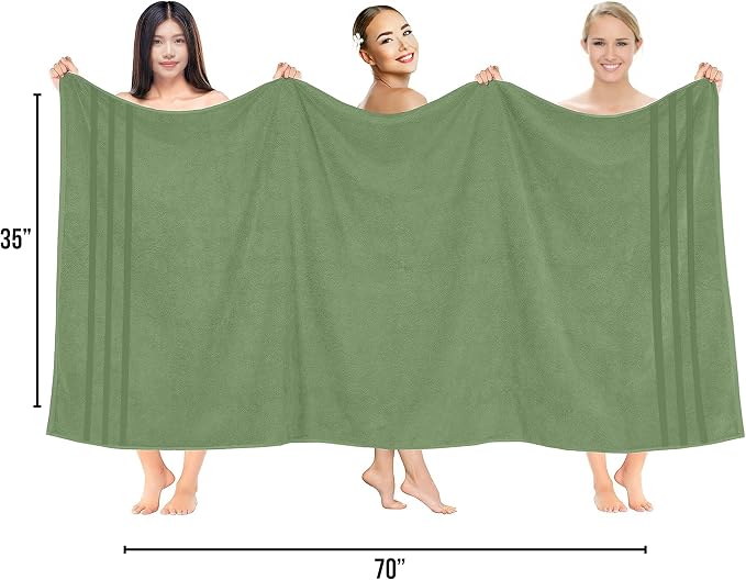 RIVERSIDE Pack of 2 Extra Large Bath Sheets 35 x 70 Inches - Image 2
