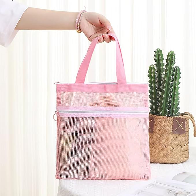Mesh Shower Caddy Portable Quick Dry Tote Bag - Image 3