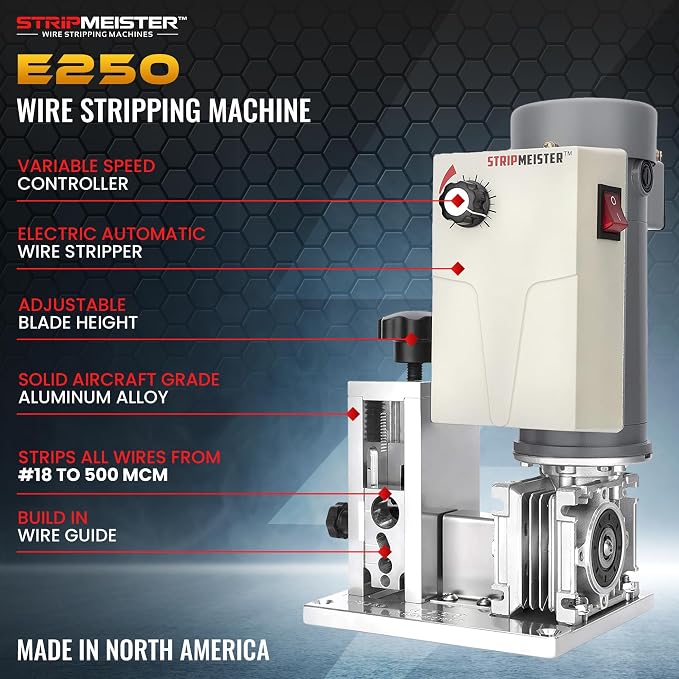 StripMeister E250 Electric Automatic Wire Stripping Machine – Wire Size Up To - Image 2