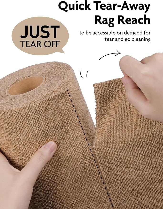 Fantasticlean Microfiber Cleaning Cloth Roll -150 Pack, Tear Away Microfiber - Image 2