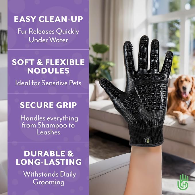 H HandsOn Pet Grooming Gloves - Image 4