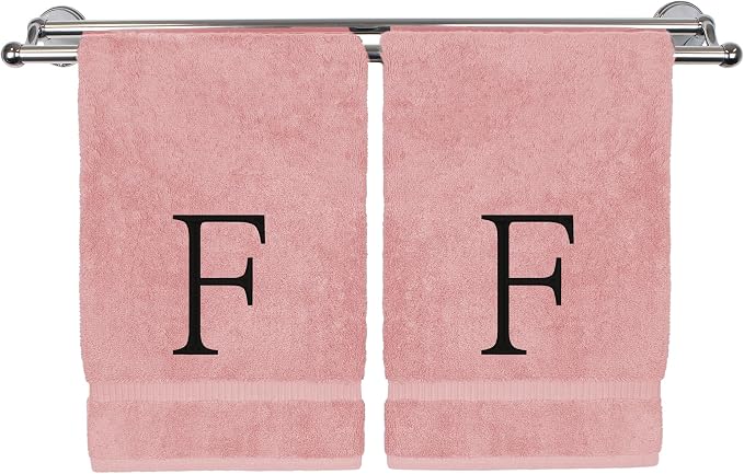 Monogrammed Hand Towel, Personalized Initial Gift, Extra Absorbent 100% Turkish by BareCotton