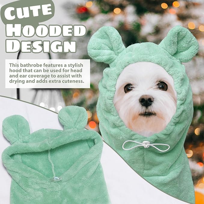 Dog Bathrobe Super Absorbent Towel Robe - Image 2