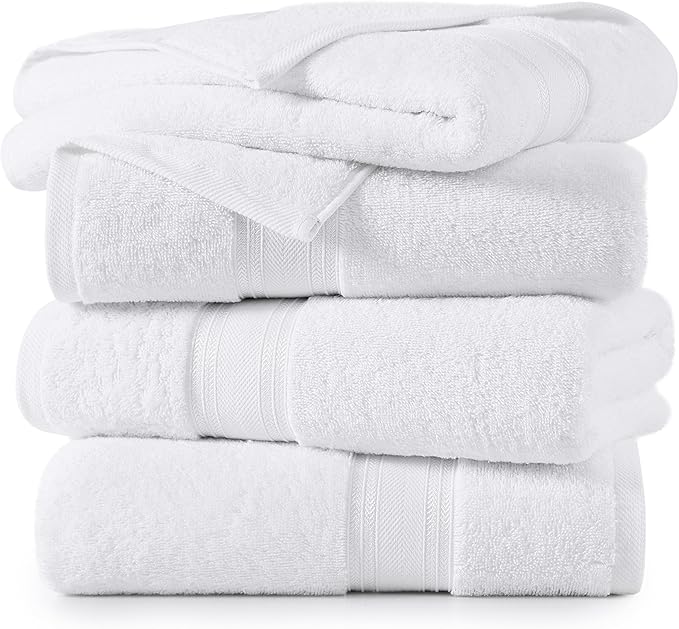 LANE LINEN 100% Cotton 4 Pack Bath Towels - Image 2