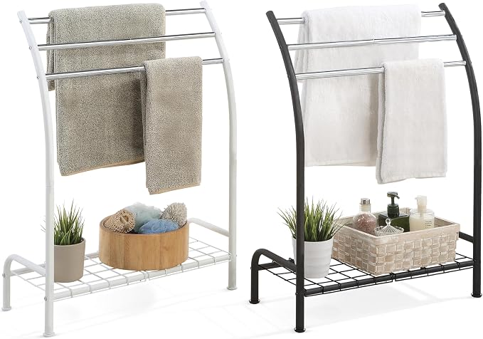 SunnyPoint Freestanding 3 Hanging Bar Towel Rack - Image 4