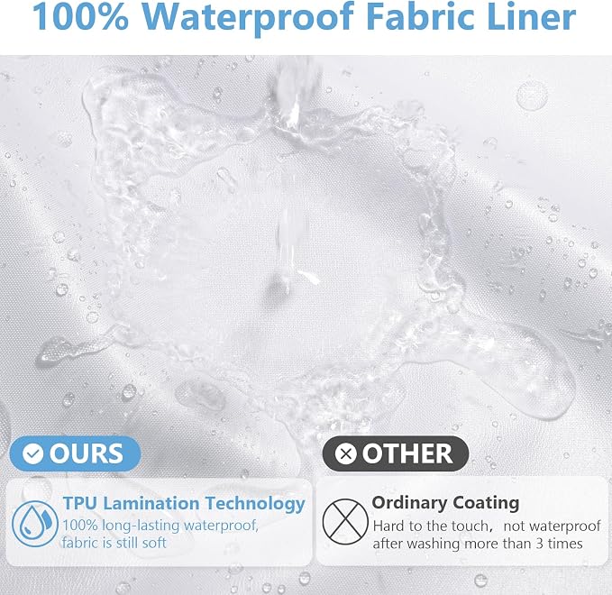 No Hook Waffle Weave Shower Curtain - Image 4
