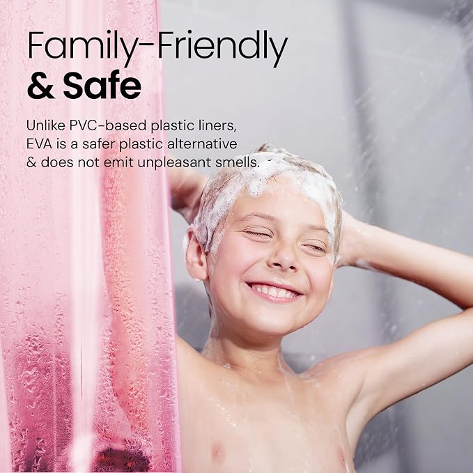LiBa Bathroom Shower Curtain Premium PEVA Non-Toxic - Image 5