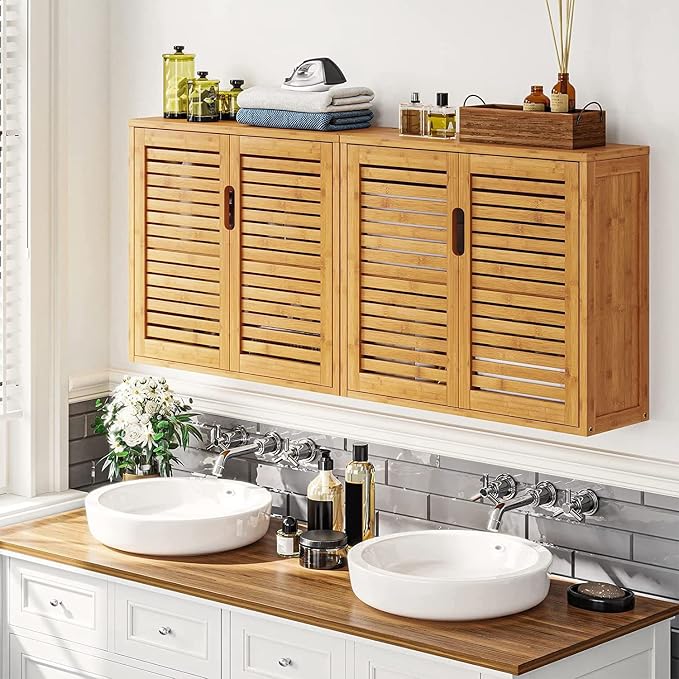 VIAGDO Wall Cabinet Bathroom Storage Cabinet Wall Mounted - Image 3