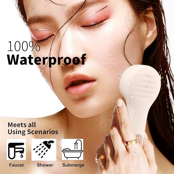 NågraCoola CLIE 2.0 Silicone Face Scrubber, Facial Cleansing Brush, Rechargeable - Image 3