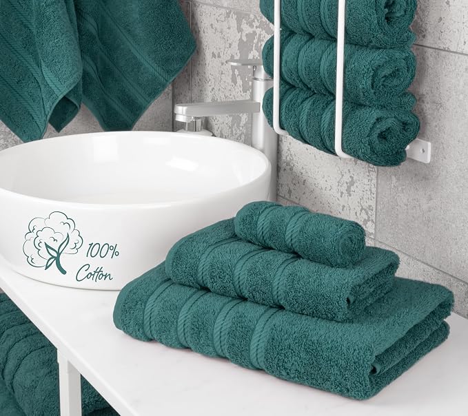 American Soft Linen Premium 3 Piece Towel Set, 1 Bath Towel 1 Hand Towel 1 - Image 3