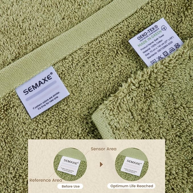 SEMAXE 4-Pack Luxury Bath Towels - Image 4