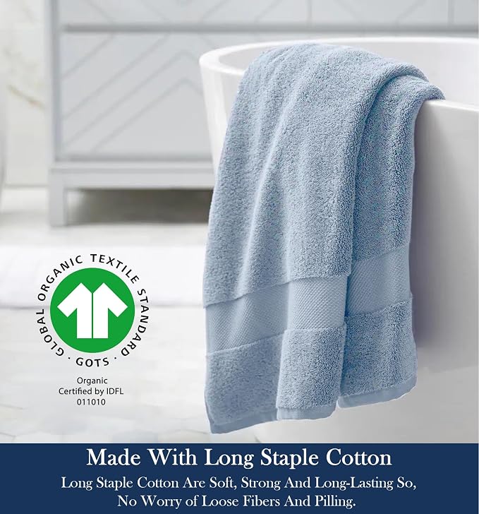 Delara Organic Cotton Luxuriously Plush Bath Towel | GOTS & OEKO-TEX Certified - Image 3
