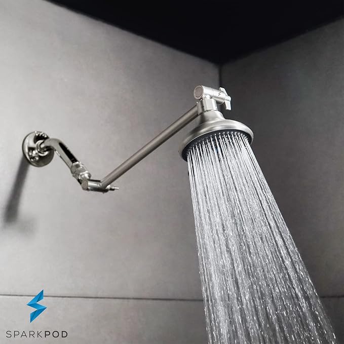 SparkPod 11" Solid Brass Shower Head Extension Arm - Image 4