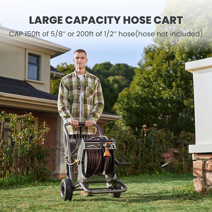 Giraffe Tools Garden Hose Reel Cart - Image 5