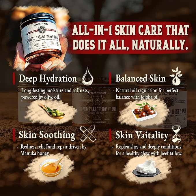 Organic Beef Tallow for Skin - 4 OZ — Grass Fed Beef Tallow for face + Body — - Image 2