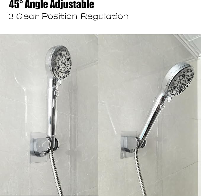 Strong Adhesive and Waterproof Shower Head Holder, Adjustable Handheld Shower - Image 4