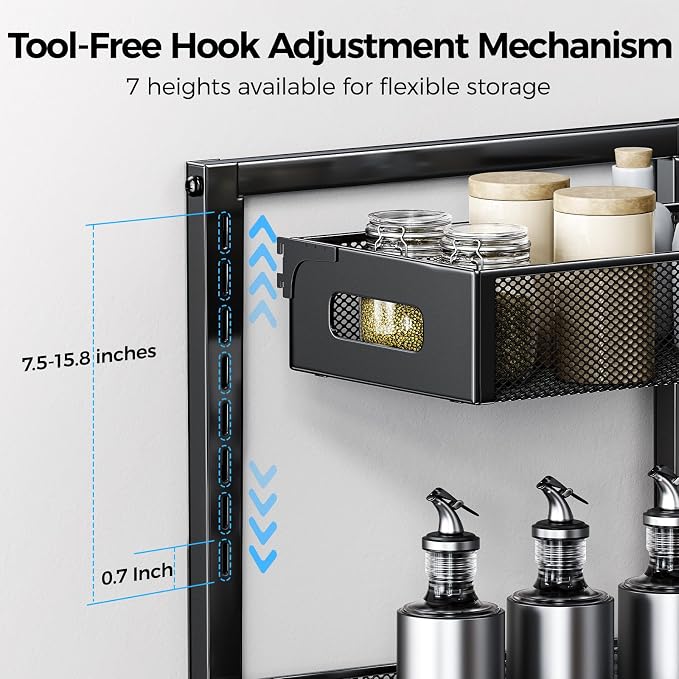 2 Pack Under Sink Organizer, Adjustable Height Under Sink Organizers and Storage - Image 7