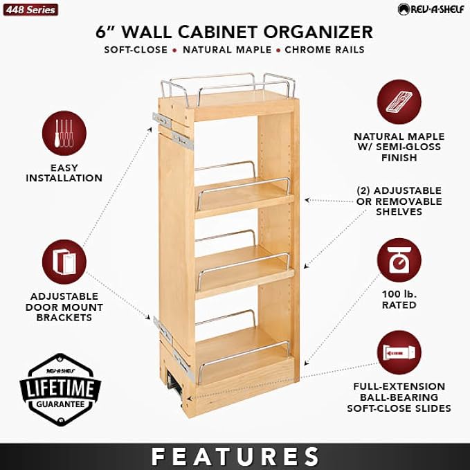 Rev-A-Shelf 6" Pull Out Shelf Organizer - Image 4